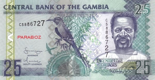 Gambiya 25 GMD ön yüz