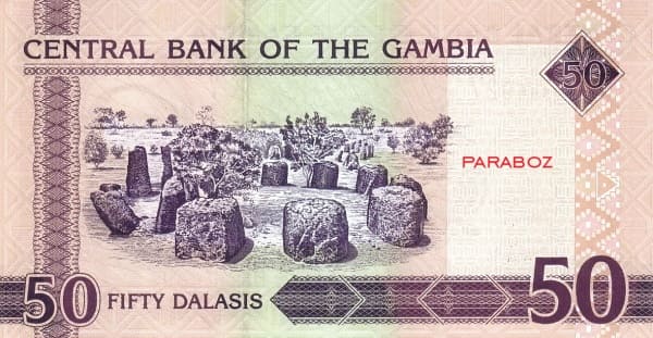 Gambiya 50 GMD arka yüz