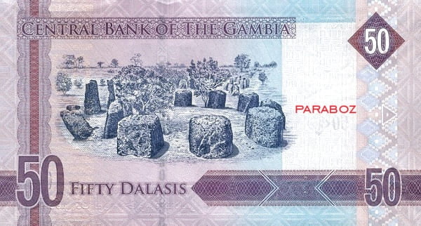Gambiya 50 GMD arka yüz
