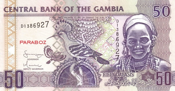 Gambiya 50 GMD ön yüz