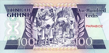 Gana 100 GHS arka yüz