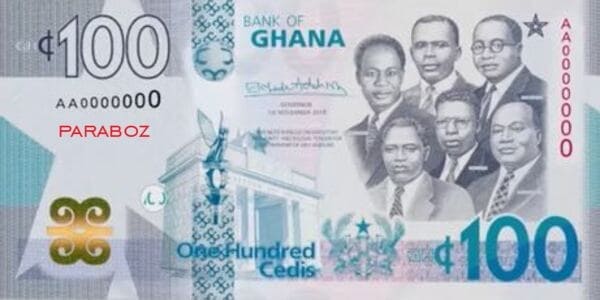 Gana 100 GHS ön yüz