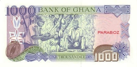 Gana 1.000 GHS arka yüz