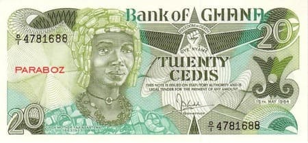 Gana 20 GHS ön yüz