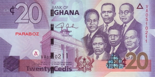 Gana 20 GHS ön yüz