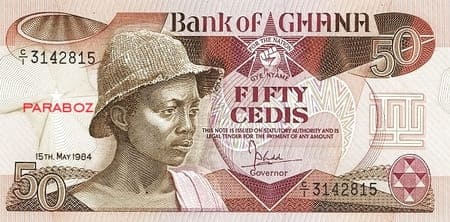 Gana 50 GHS ön yüz