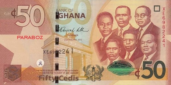 Gana 50 GHS ön yüz