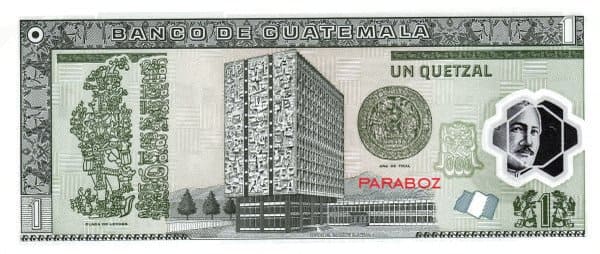 Guatemala 1 GTQ arka yüz