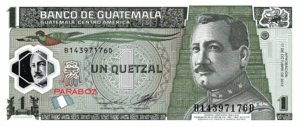 Guatemala 1 GTQ ön yüz