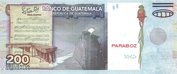 Guatemala 200 GTQ arka yüz