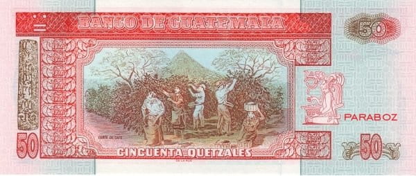Guatemala 50 GTQ arka yüz