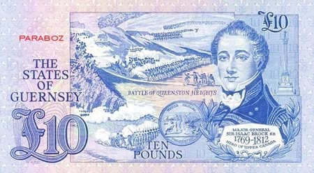 Guernsey Adası 10 GGP arka yüz