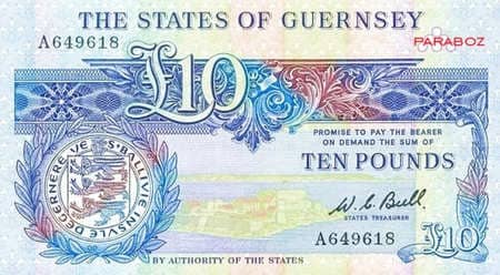 Guernsey Adası 10 GGP ön yüz
