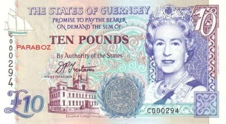 Guernsey Adası 10 GGP ön yüz