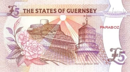 Guernsey Adası 5 GGP arka yüz