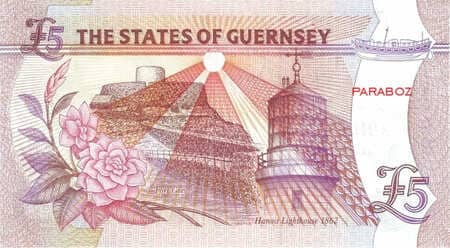 Guernsey Adası 5 GGP arka yüz