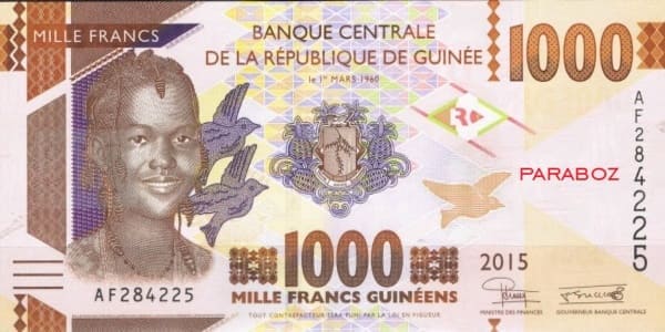 Gine 1.000 GNF ön yüz