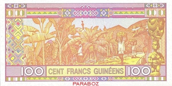 Gine 100 GNF arka yüz