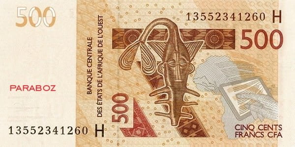 Gine-Bissau 500 XOF ön yüz