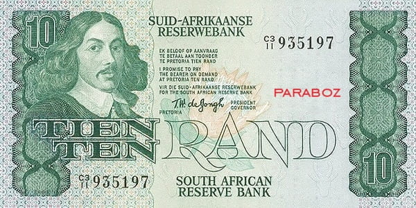 Güney Afrika 10 ZAR ön yüz
