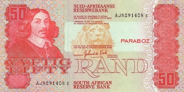 Güney Afrika 50 ZAR ön yüz