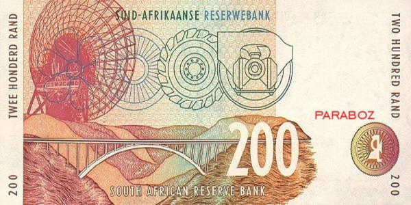 Güney Afrika 200 ZAR arka yüz