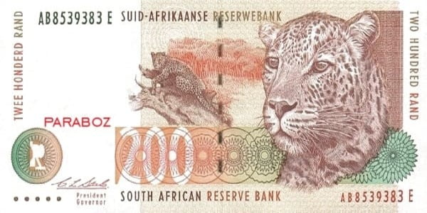 Güney Afrika 200 ZAR ön yüz