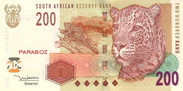 Güney Afrika 200 ZAR ön yüz