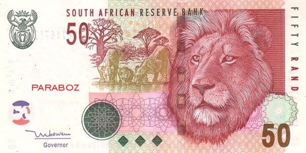 Güney Afrika 50 ZAR ön yüz