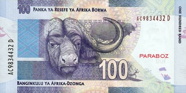 Güney Afrika 100 ZAR arka yüz