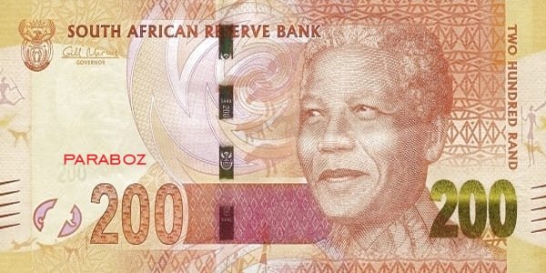 Güney Afrika 200 ZAR ön yüz