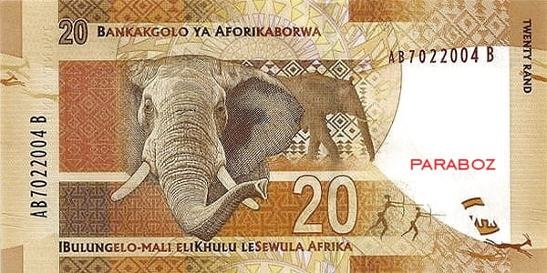 Güney Afrika 20 ZAR arka yüz