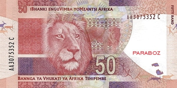 Güney Afrika 50 ZAR arka yüz
