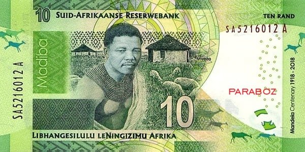 Güney Afrika 10 ZAR arka yüz
