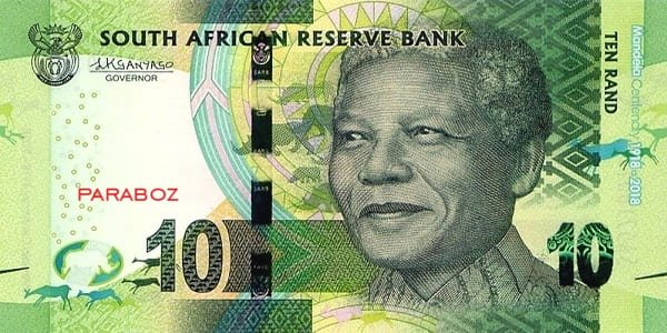Güney Afrika 10 ZAR ön yüz