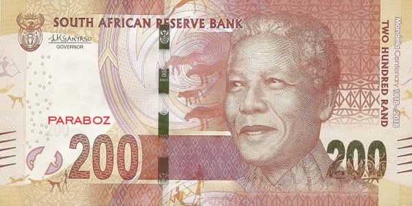 Güney Afrika 200 ZAR ön yüz