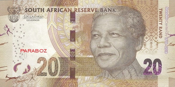 Güney Afrika 20 ZAR ön yüz