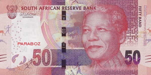 Güney Afrika 50 ZAR ön yüz