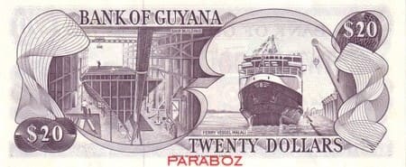 Guyana 20 GYD arka yüz