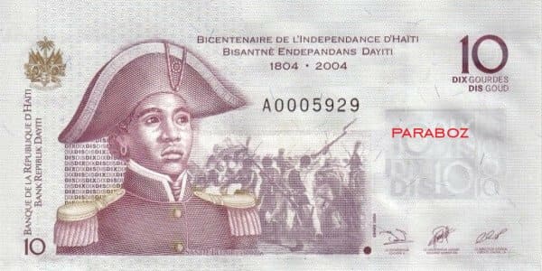 Haiti 10 HTG ön yüz