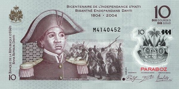 Haiti 10 HTG ön yüz