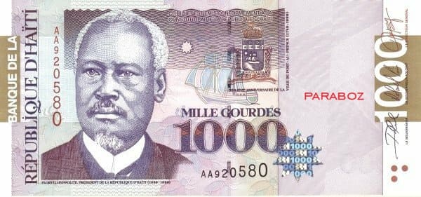 Haiti 1.000 HTG ön yüz