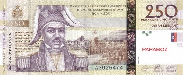 Haiti 250 HTG ön yüz
