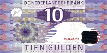 Hollanda Guldeni 10 NLG ön yüz