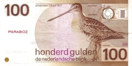Hollanda Guldeni 100 NLG ön yüz