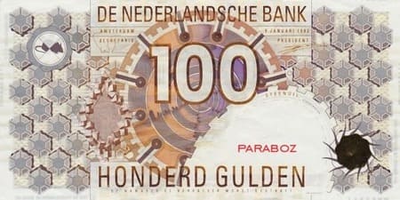 Hollanda Guldeni 100 NLG ön yüz