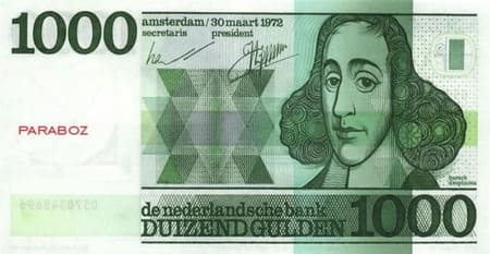 Hollanda Guldeni 1.000 NLG ön yüz
