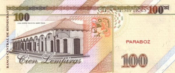 Honduras 100 HNL arka yüz