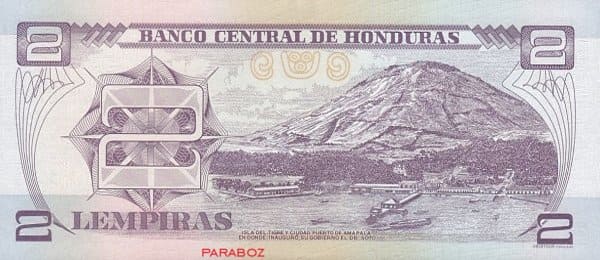 Honduras 2 HNL arka yüz