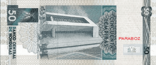 Honduras 50 HNL arka yüz